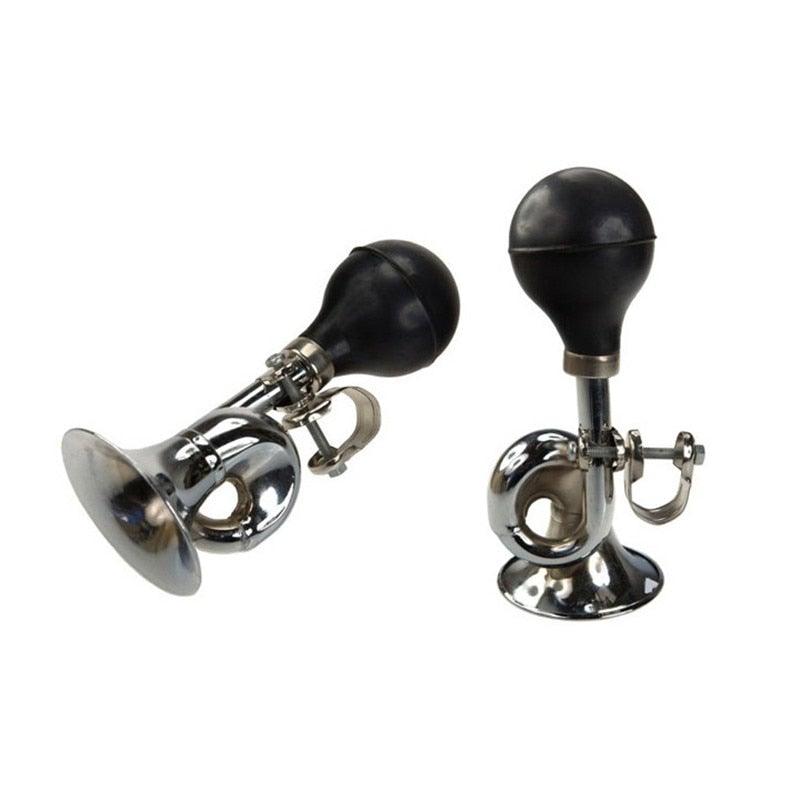Vintage Style Metal Bicycle Horn - 18cm Retro Bugle Hooter