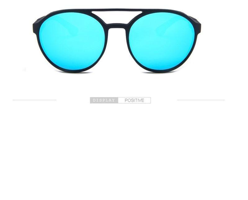 Round Polarized Sunglasses - Retro Double Bridge Frames
