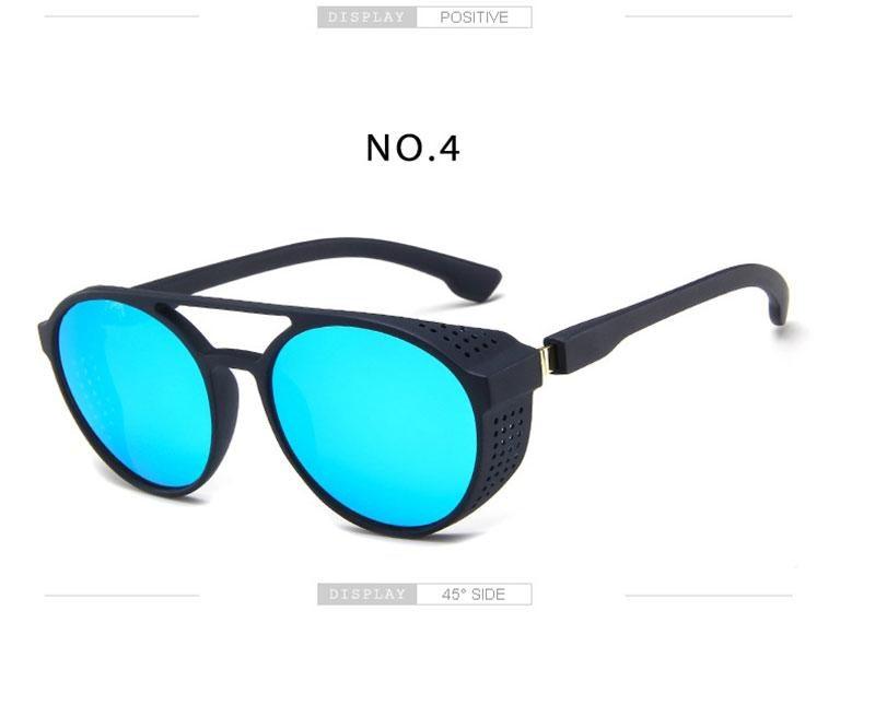Round Polarized Sunglasses - Retro Double Bridge Frames