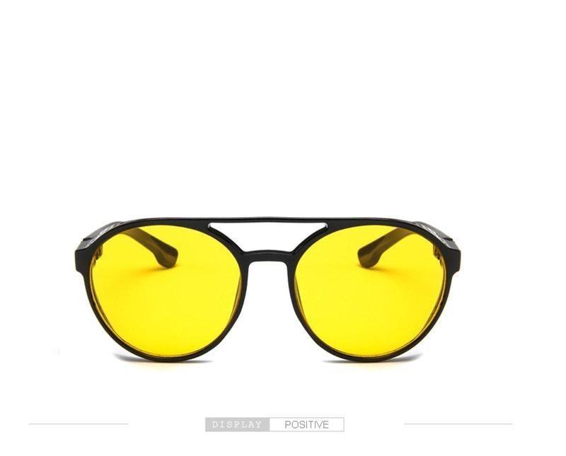 Round Polarized Sunglasses - Retro Double Bridge Frames