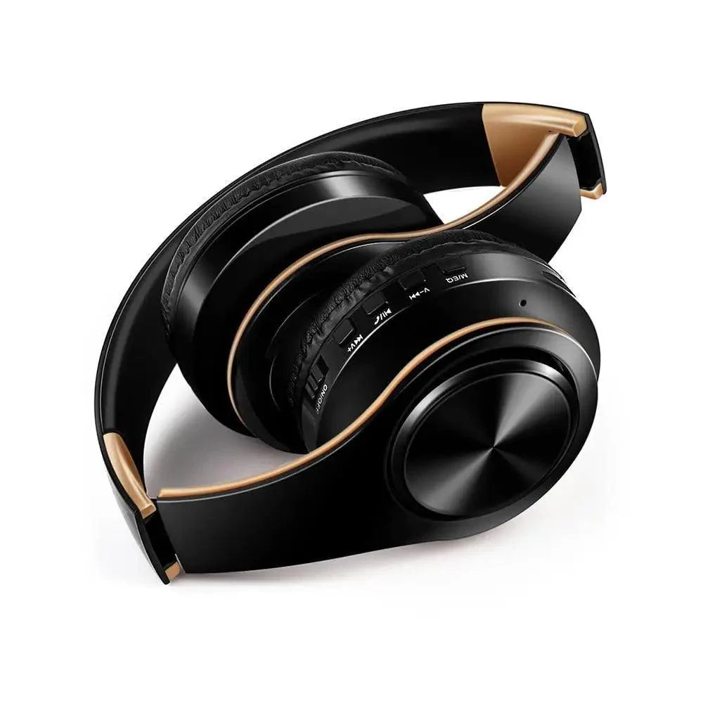 Retro Stereo Bluetooth Headphones with FM, SD Slot & Volume Control