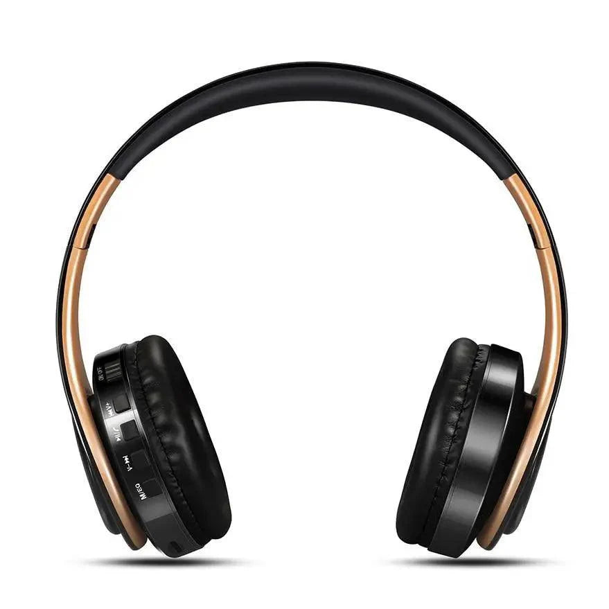 Retro Stereo Bluetooth Headphones with FM, SD Slot & Volume Control