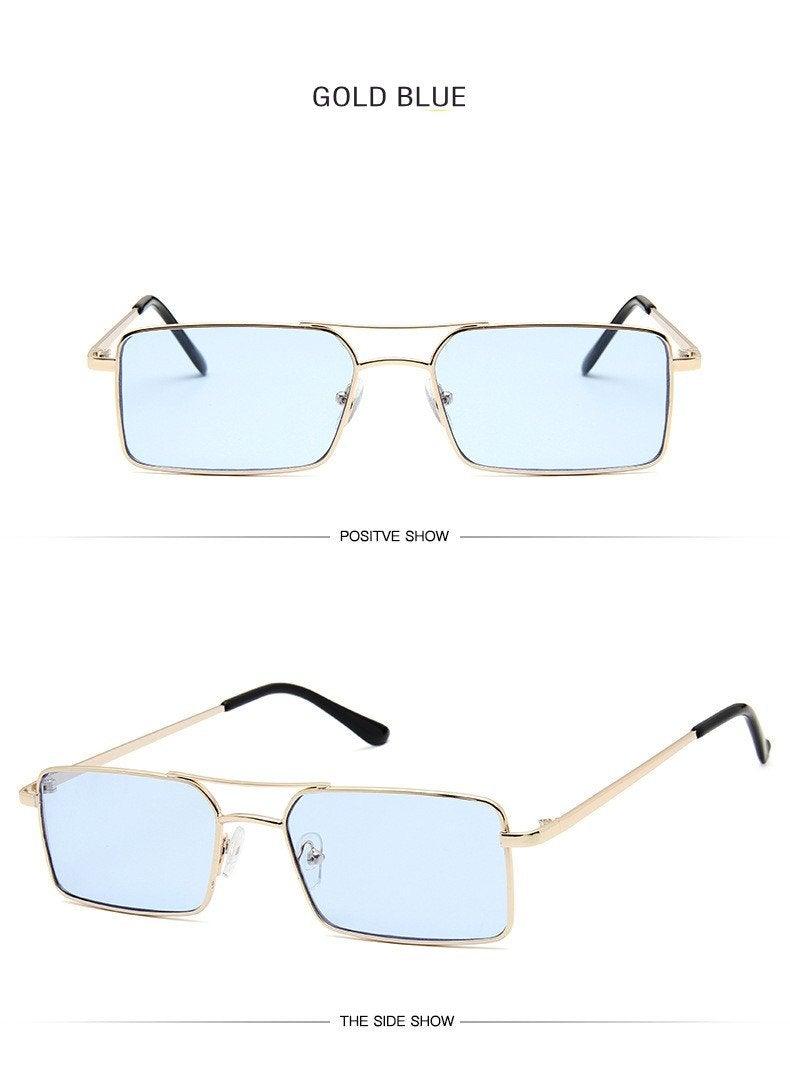 Retro Rectangle Sunglasses for Women Lightweight Vintage Style
