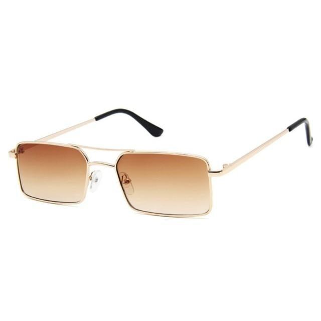 Retro Rectangle Sunglasses for Women Lightweight Vintage Style