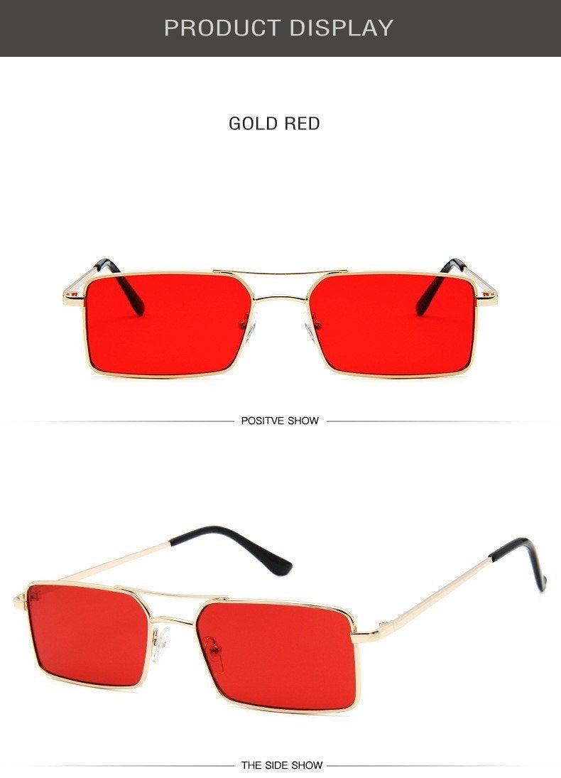 Retro Rectangle Sunglasses for Women Lightweight Vintage Style