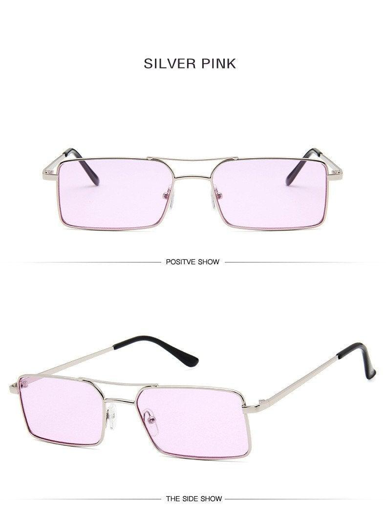 Retro Rectangle Sunglasses for Women Lightweight Vintage Style