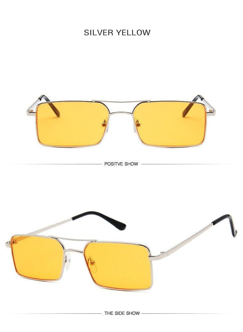 Retro Rectangle Sunglasses for Women Lightweight Vintage Style