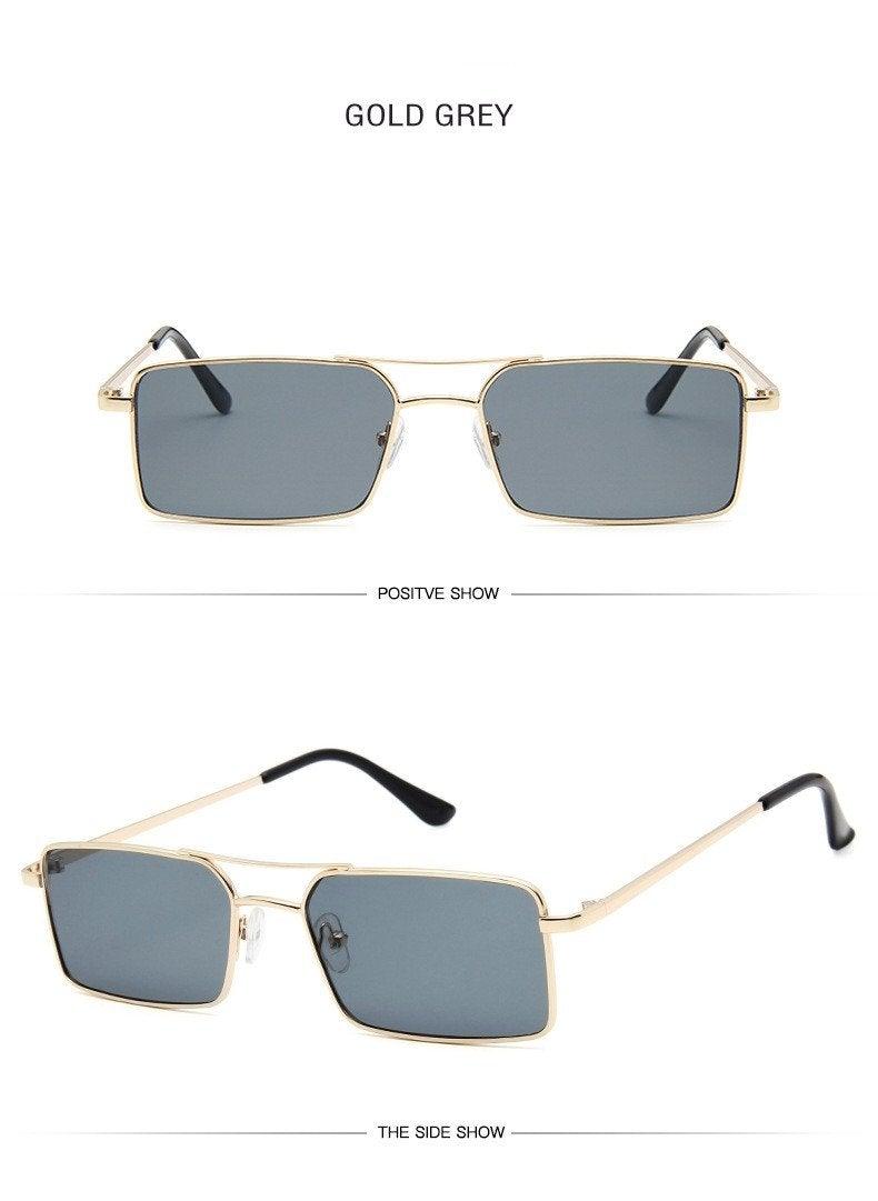 Retro Rectangle Sunglasses for Women Lightweight Vintage Style