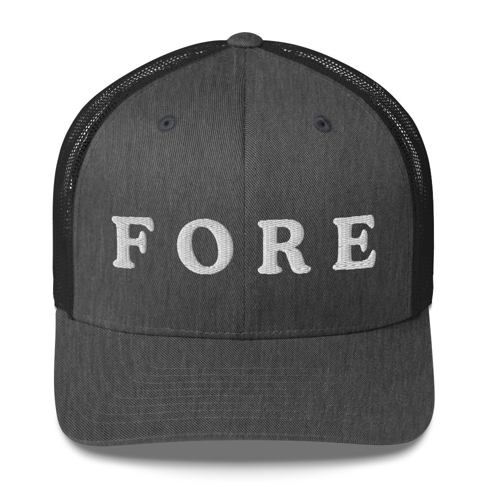 FORE Embroidered Trucker Hat for Women,