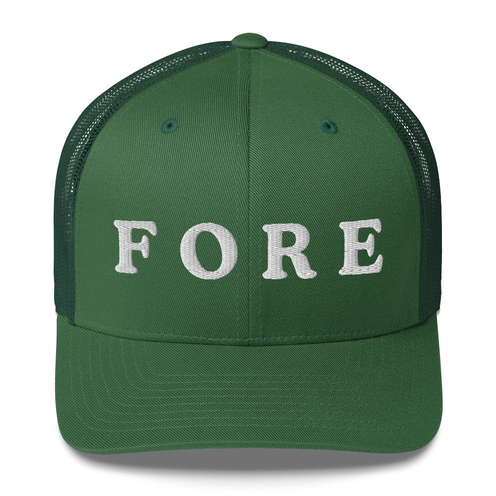FORE Embroidered Trucker Hat for Women,