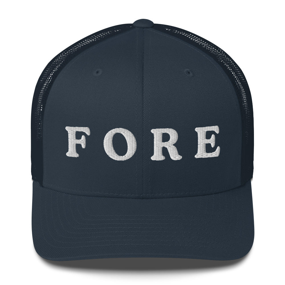 FORE Embroidered Trucker Hat for Women,