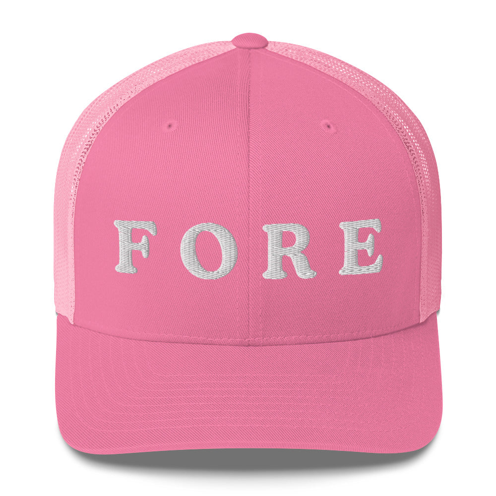 FORE Embroidered Trucker Hat for Women,