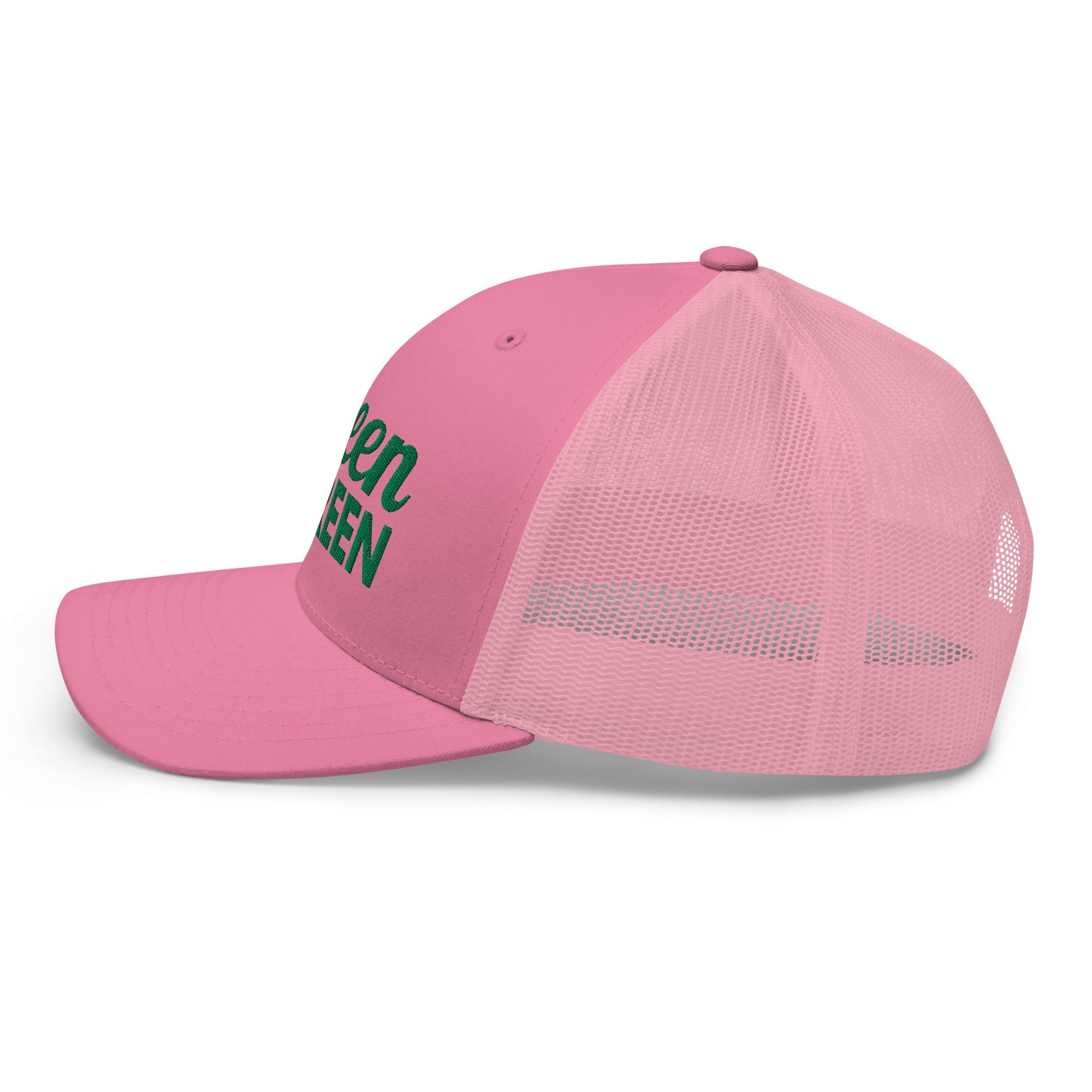 Queen of the Green Trucker Hat, Embroidered Golf Hat for Women