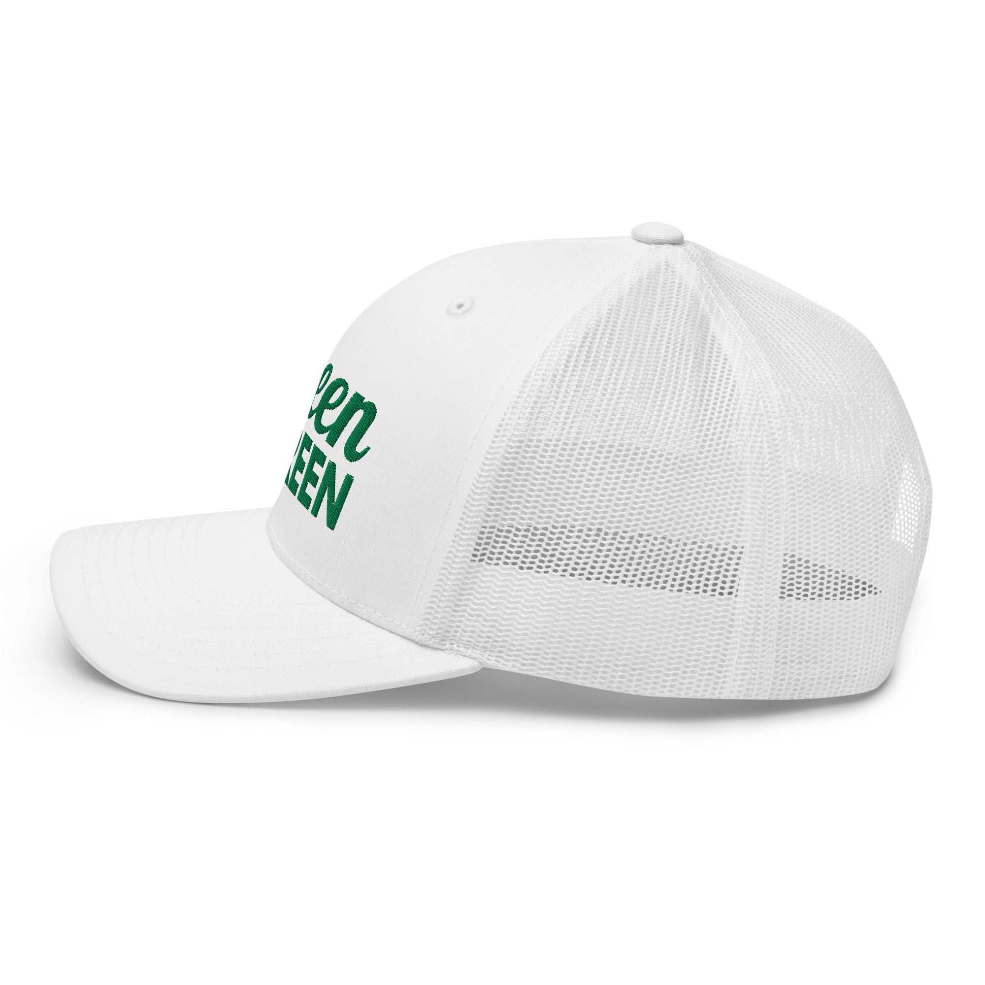 Queen of the Green Trucker Hat, Embroidered Golf Hat for Women