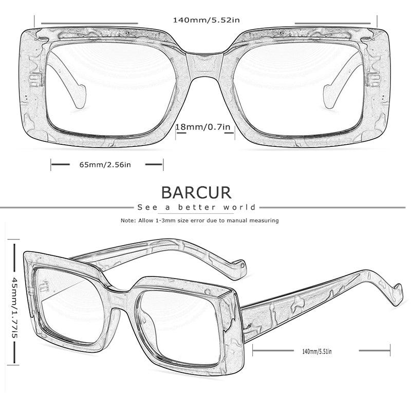 Polarized Retro Square Sunglasses UV400 Lightweight Frames