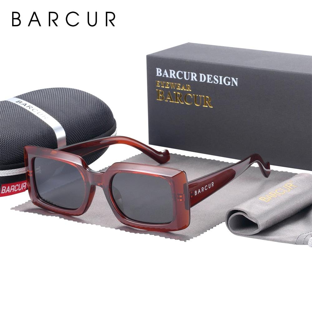 Polarized Retro Square Sunglasses UV400 Lightweight Frames
