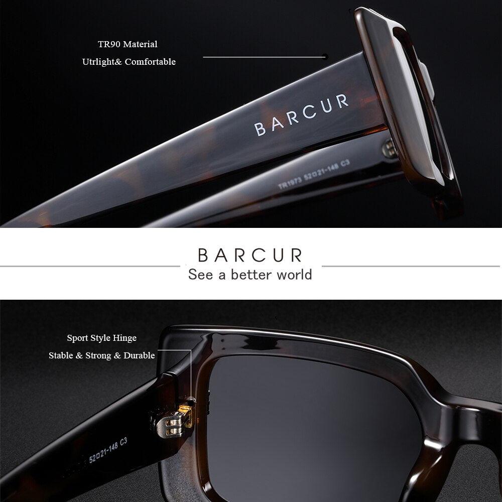 Polarized Retro Square Sunglasses UV400 Lightweight Frames