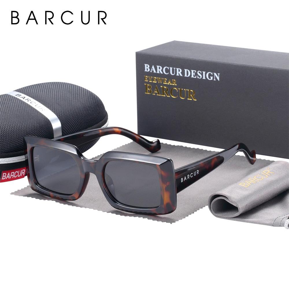 Polarized Retro Square Sunglasses UV400 Lightweight Frames