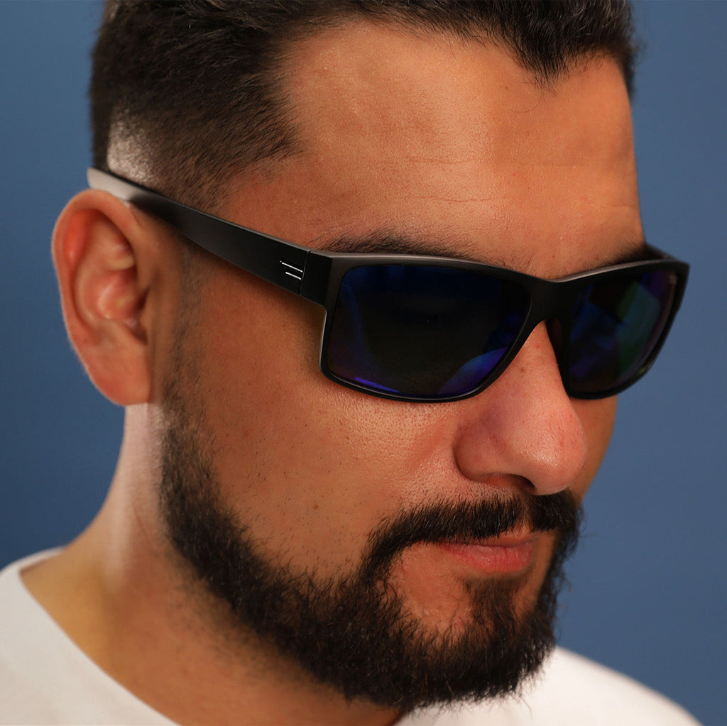 Kids Blue Mirrored Polarized Sunglasses for Outdoor Play