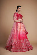 Coral Heavy Chinon lehenga choli with elegant sequins embroidery