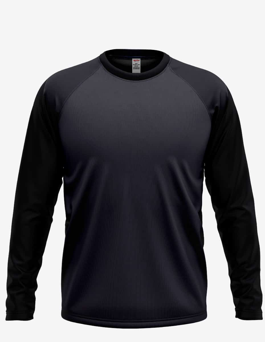 Three-Quarter Sleeve Raglan Baseball Shirt with Scalloped Hem - Image 3