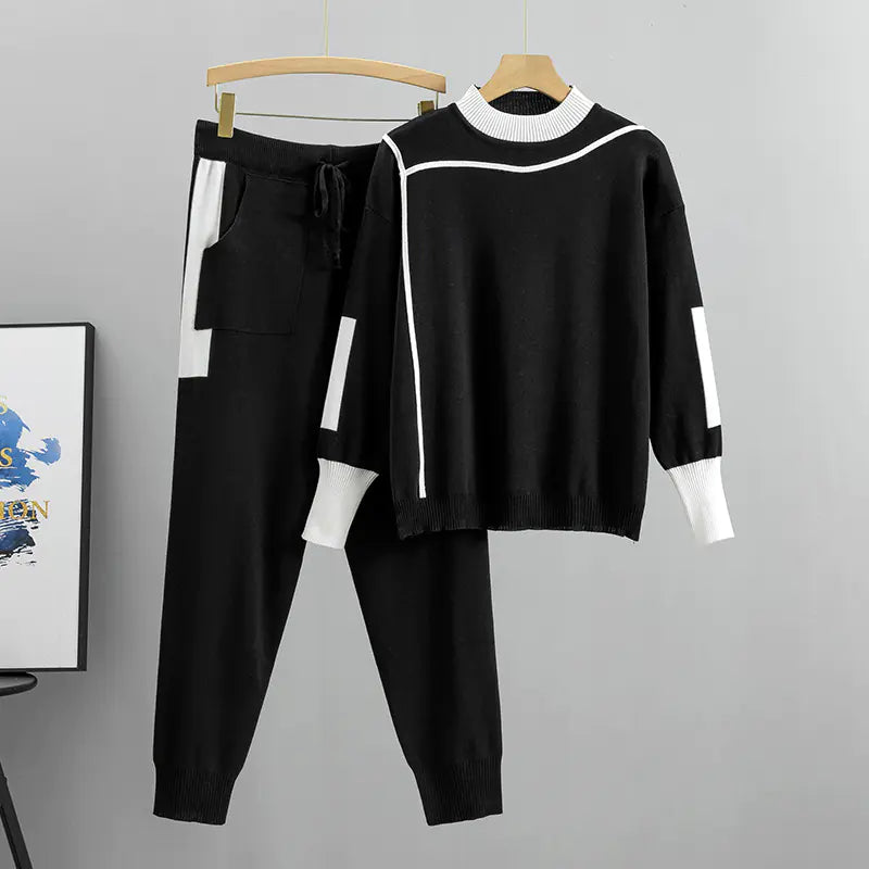 Plus Size Fashion Knit Two-Piece Set