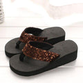 Rhinestone Crystal Bling Beach Slides Summer Platform Sandals