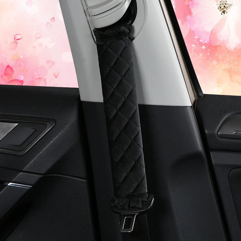 Car Seat Belt Shoulder Pads - Plush Winter Comfort