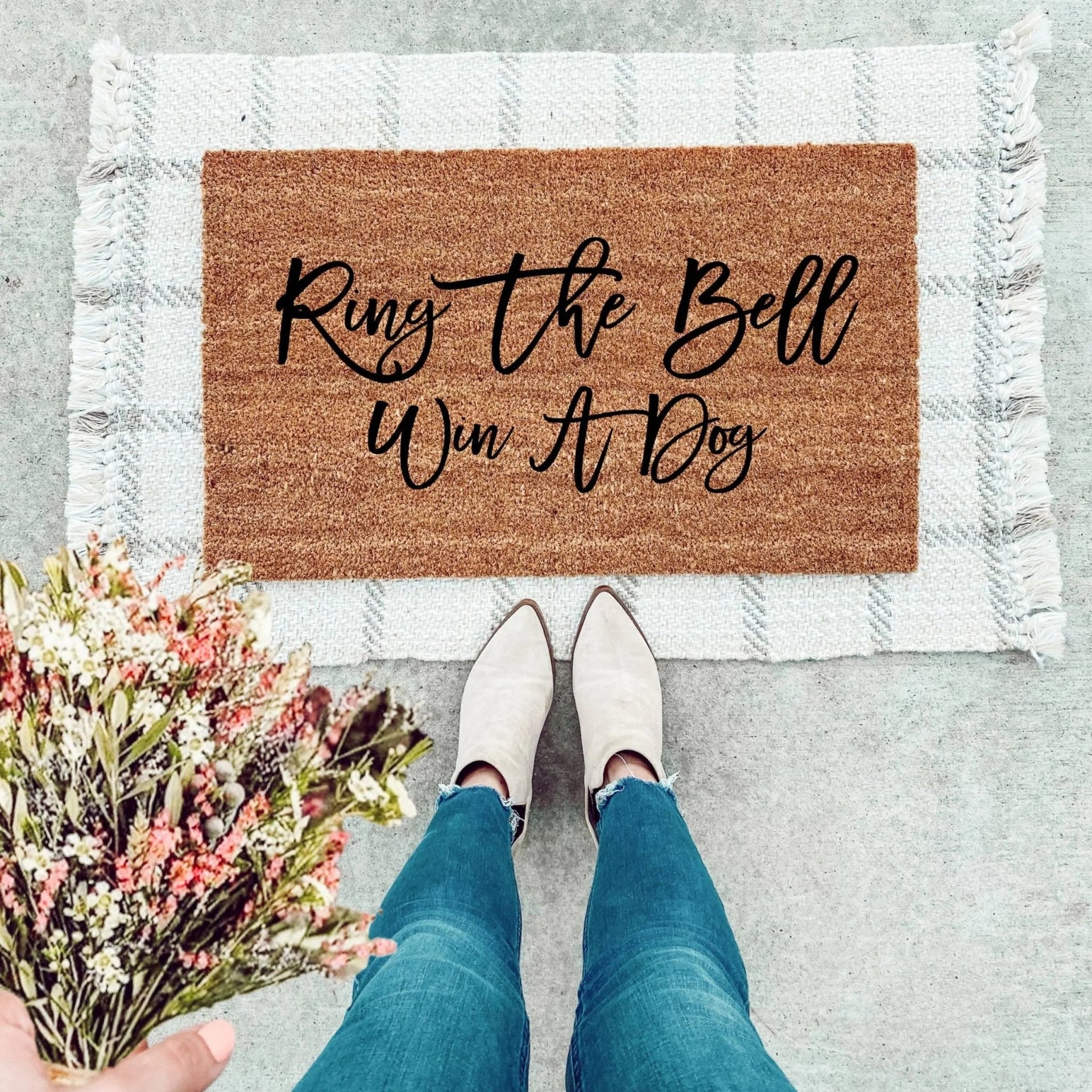 Ring The Bell, Win A Dog Doormat - Farmhouse Natural Coir Welcome Mat