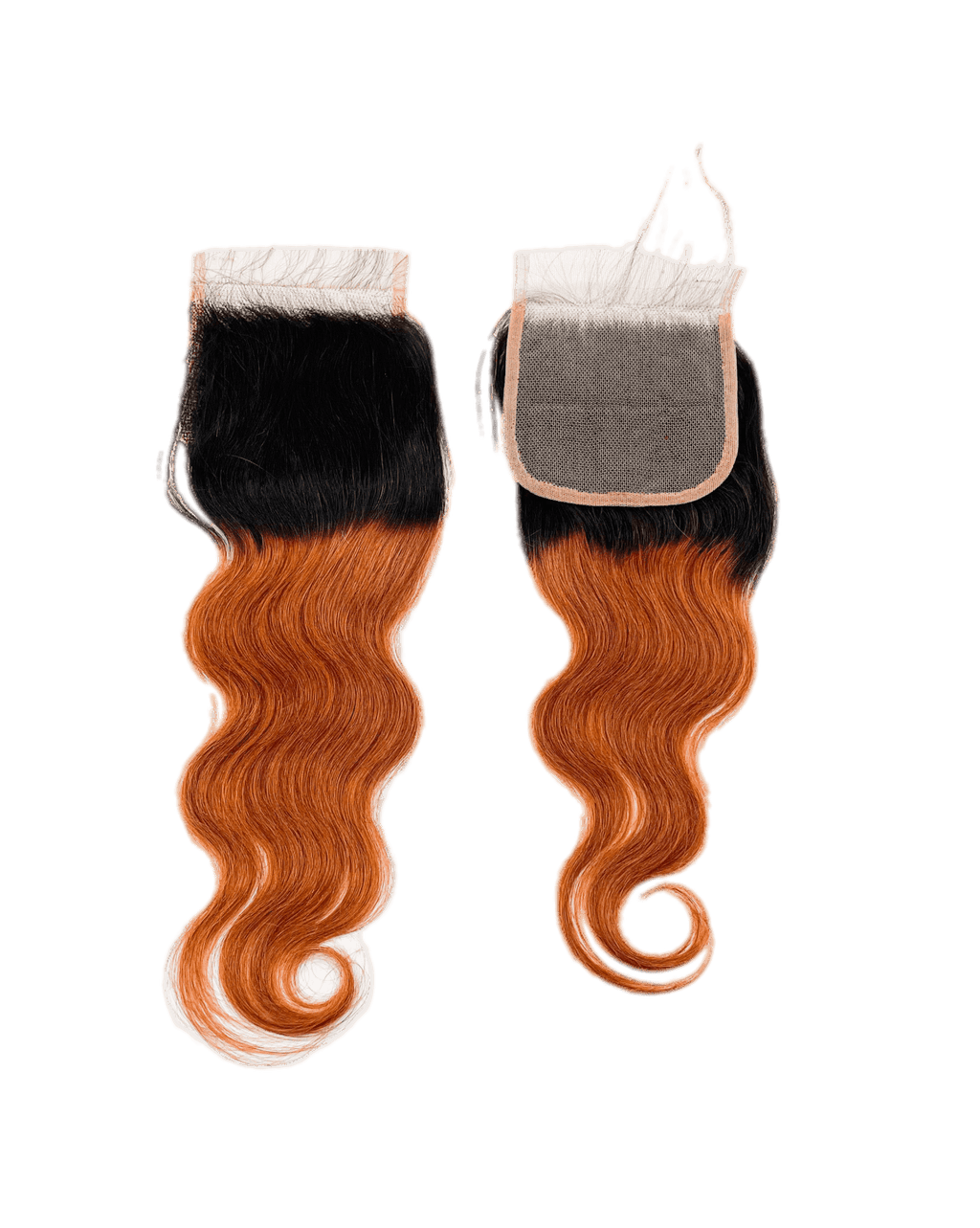 Honey colored Body Wave 4x4 lace closure for hair extensions