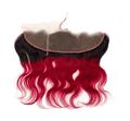 13x4 body wave wine human hair lace frontal