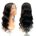Body Wave Human Hair Front Lace Wig in Natural Black