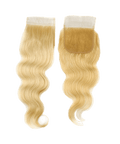 Close up of 4x4 Body Wave Ukrainian Virgin Remy Human Hair lace closure