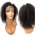 Bohemian Front Lace Wig Natural Black 100% Virgin Remy Human Hair