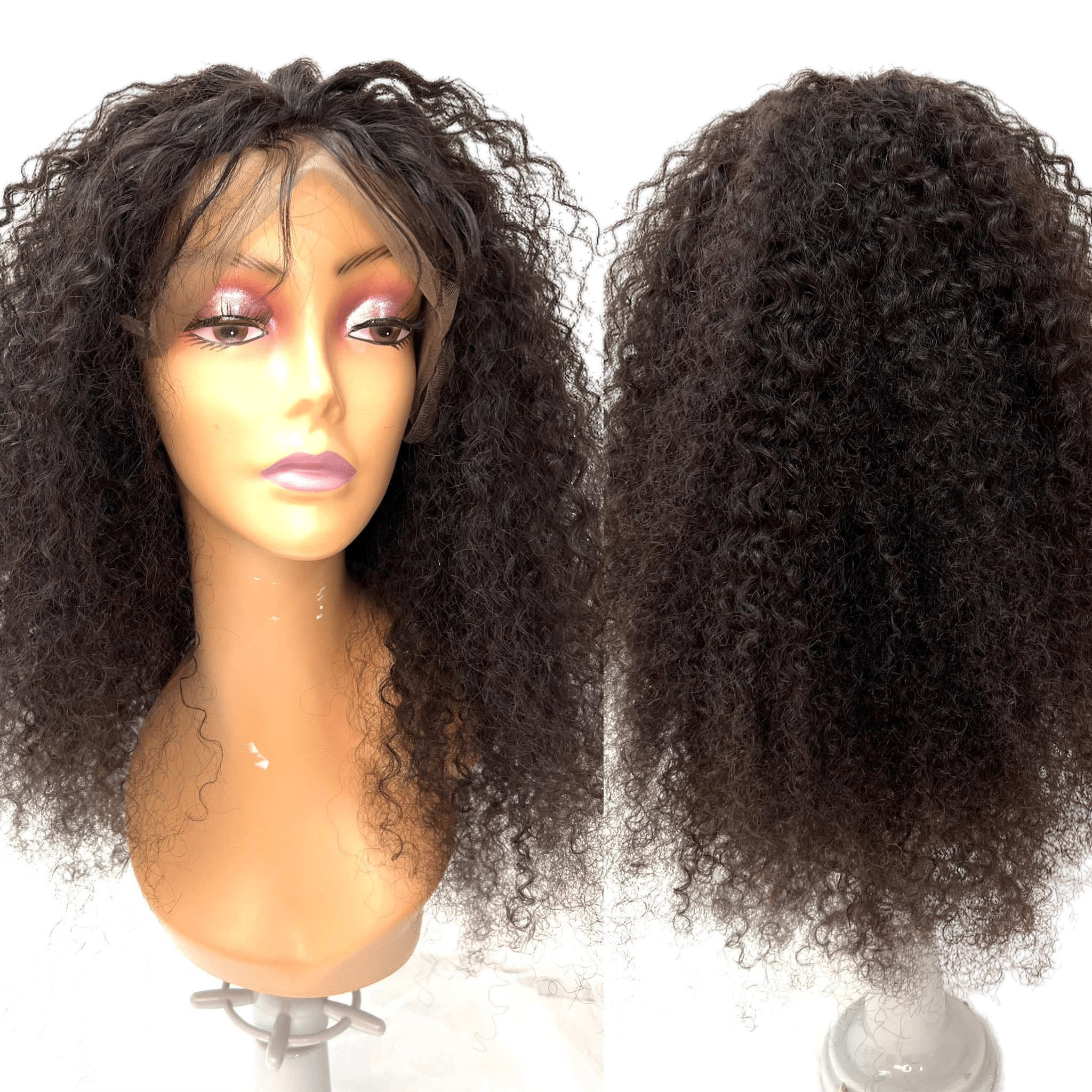 Bohemian Front Lace Wig Natural Black 100% Virgin Remy Human Hair