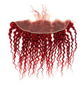 13x4 bohemian red ear to ear lace frontal featuring 100% virgin remy human hair