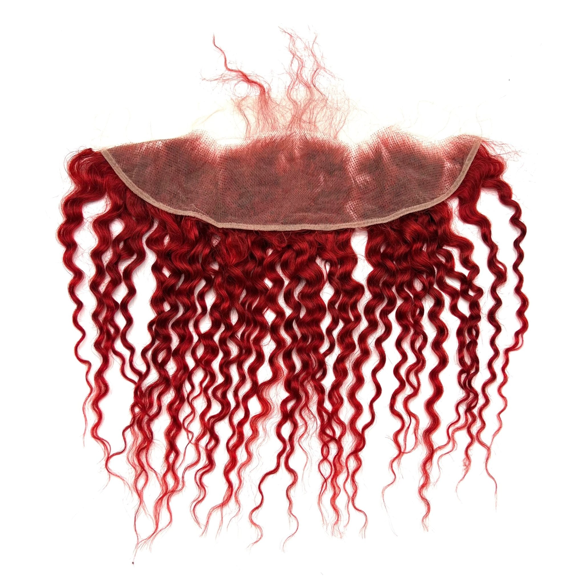 13x4 bohemian red ear to ear lace frontal featuring 100% virgin remy human hair