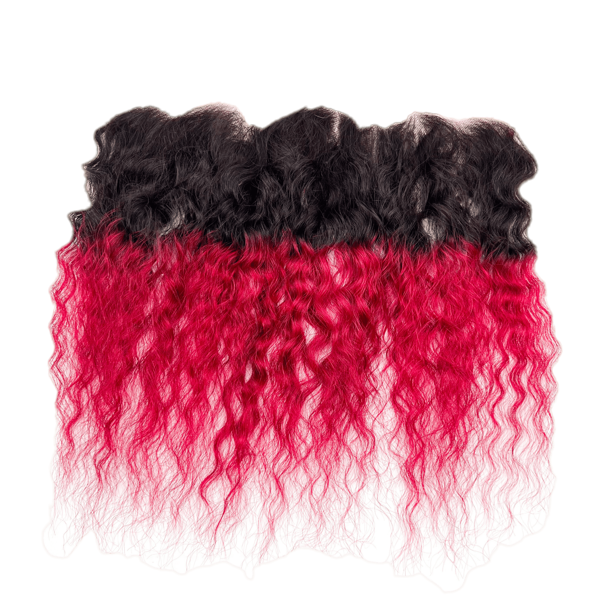 Bohemian style 13x4 ear-to-ear hair frontal in wine