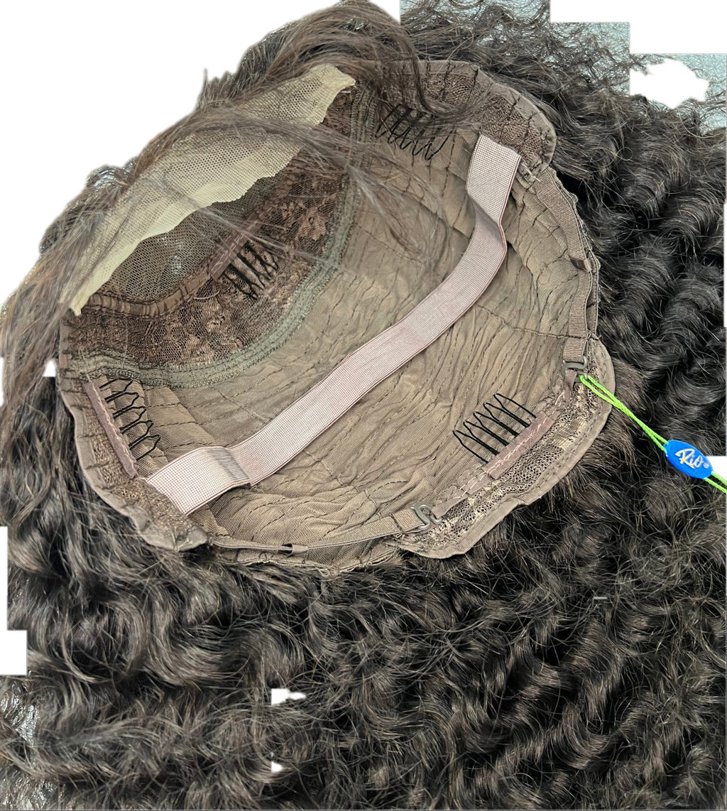 RIO Bohemian Lace Front Wig, 100% Virgin Remy Human Hair, Black