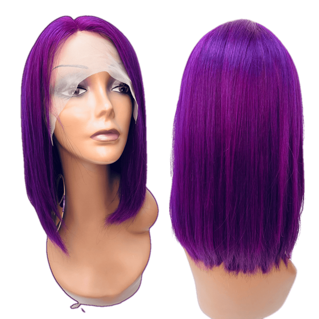 Straight Human Hair U-Part Bob Wig Lace Front Natural Style