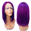 Straight Human Hair U-Part Bob Wig Lace Front Natural Style