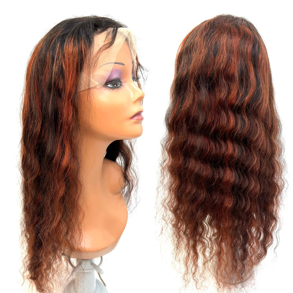 Malaysian Human Hair Front Lace Wig - 180% Density Natural Style