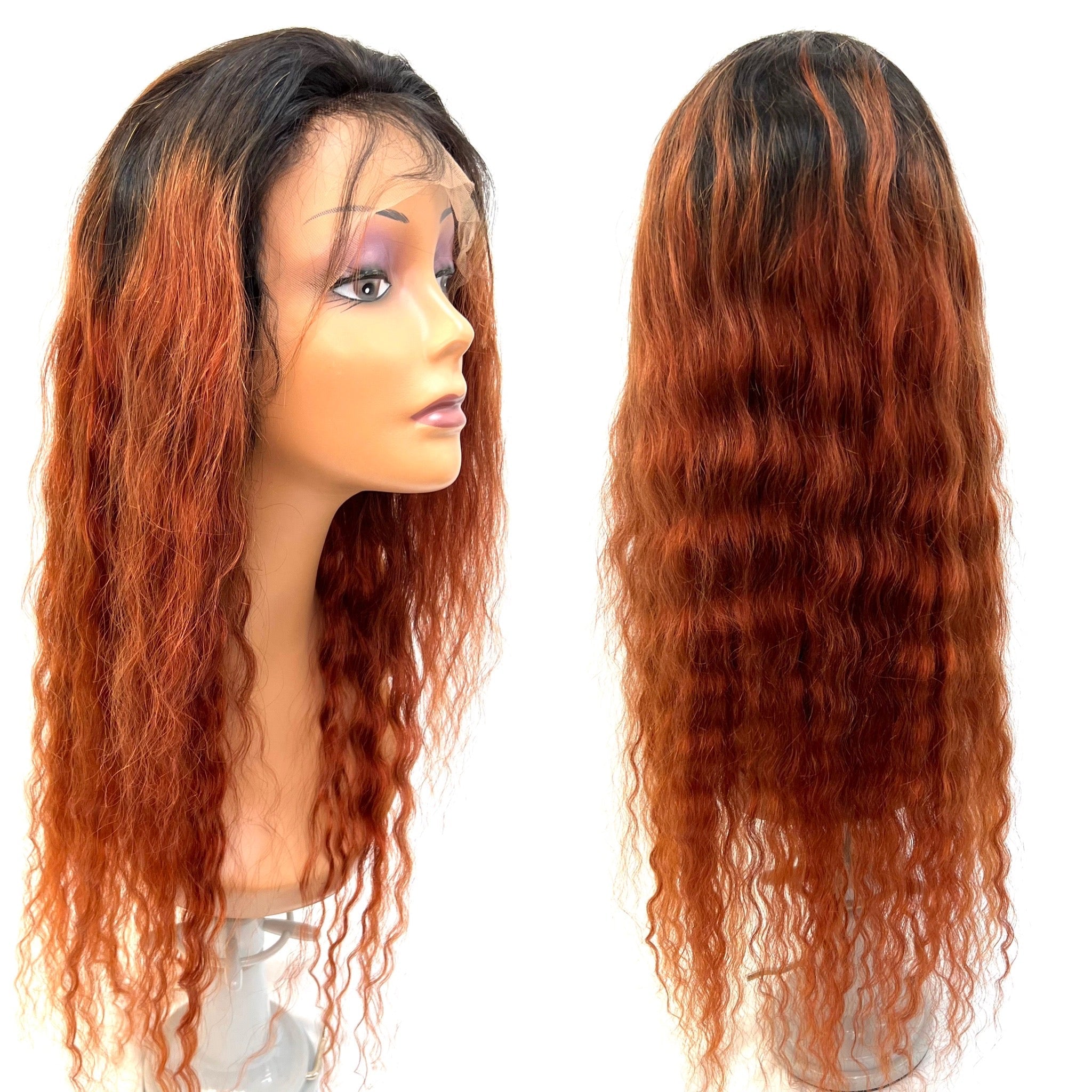 Malaysian Human Hair Front Lace Wig - 180% Density Natural Style