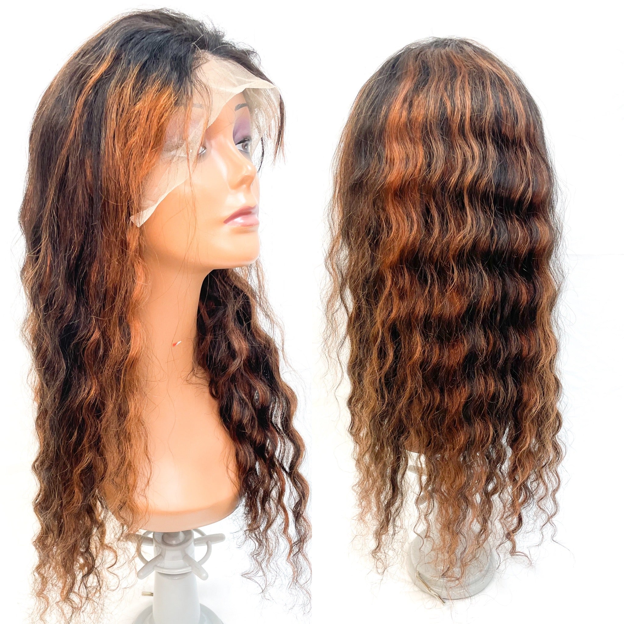 Malaysian Human Hair Front Lace Wig - 180% Density Natural Style