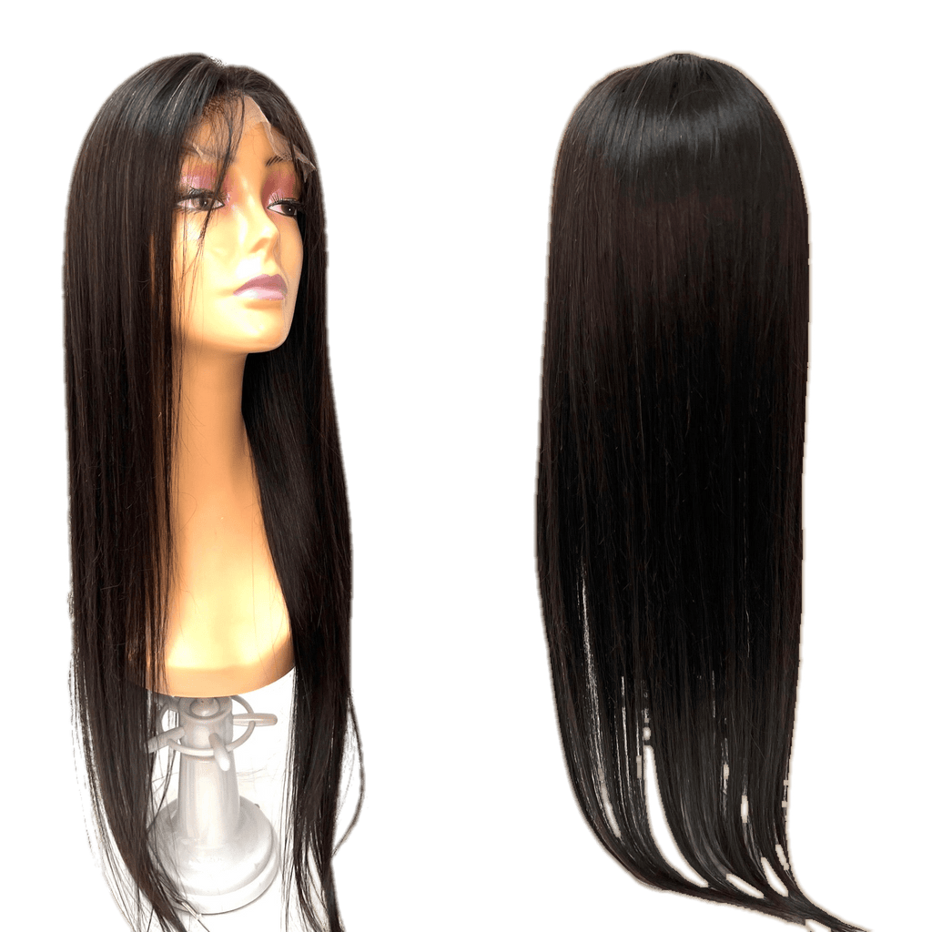 10A Grade Raw Human Hair 4x4 Lace Wig - Natural Black