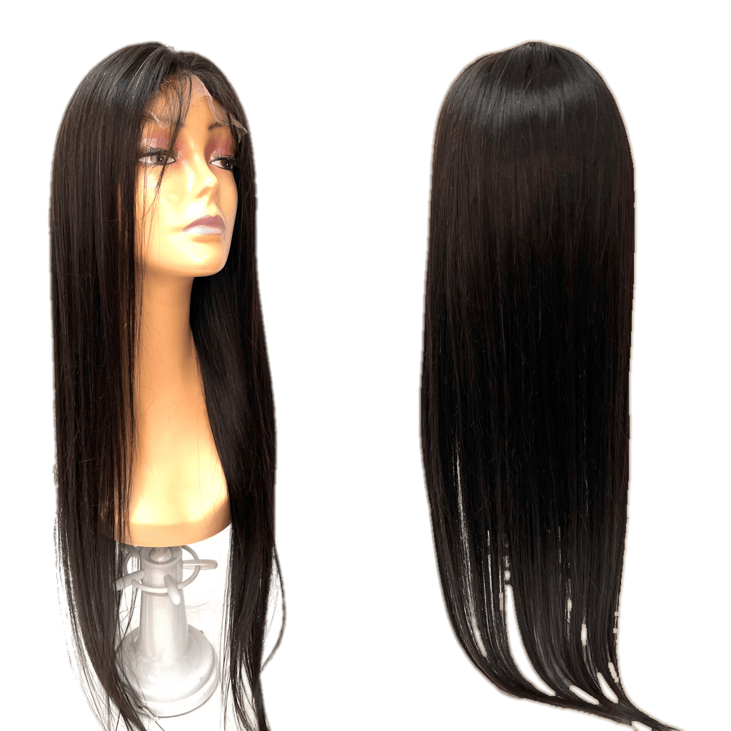10A Grade Raw Human Hair 4x4 Lace Wig - Natural Black