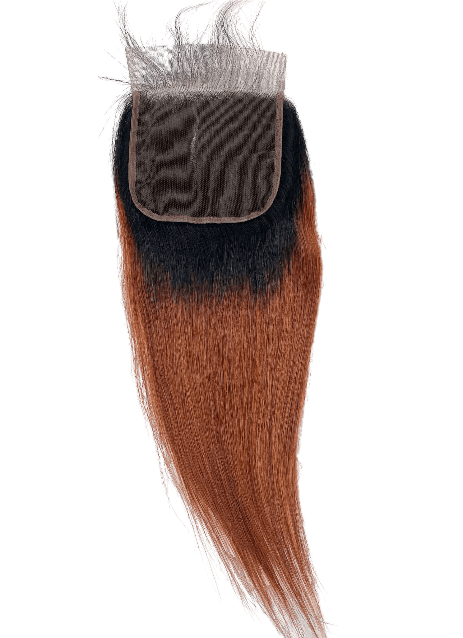 5x5 honey brown straight human hair lace closure for natural parting