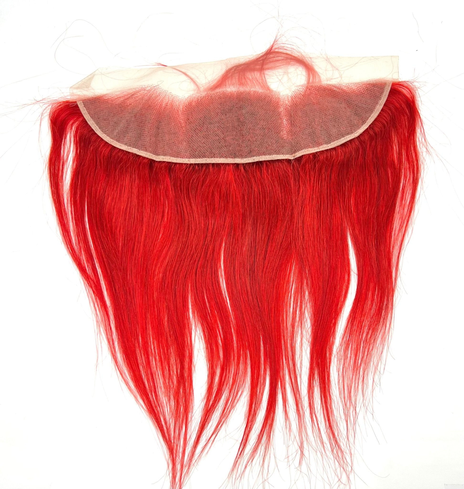 13x4 straight red ear to ear lace frontal made of 100% virgin remy human hair