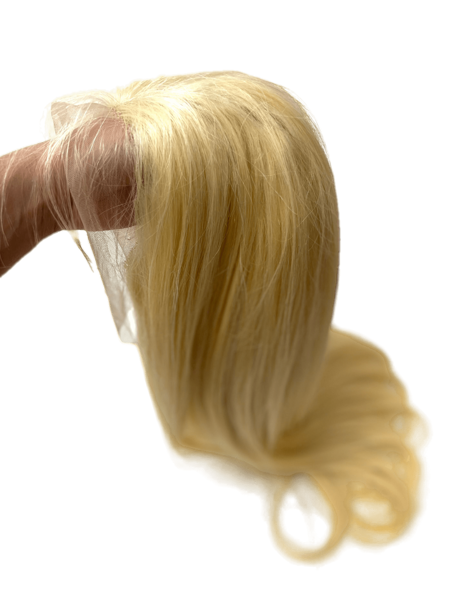 Ukrainian Straight Human Hair Front Lace Wig in Blonde