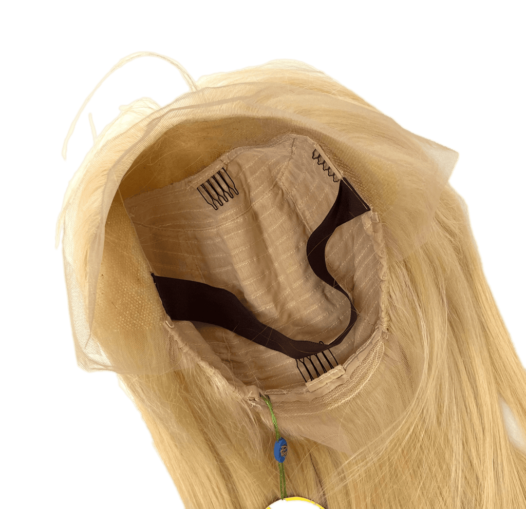 Ukrainian Straight Human Hair Front Lace Wig in Blonde